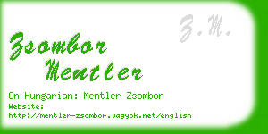 zsombor mentler business card